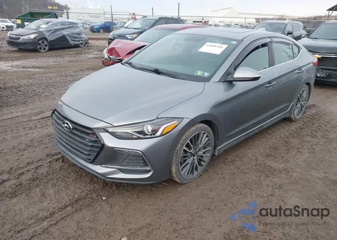 2018 Hyundai Elantra Sport z USA, uszkodzony, nr VIN KMHD04LB7JU537721